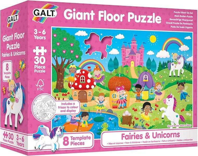 Galt Toys Giant Floor Puzzle-Fairies and Unicorns