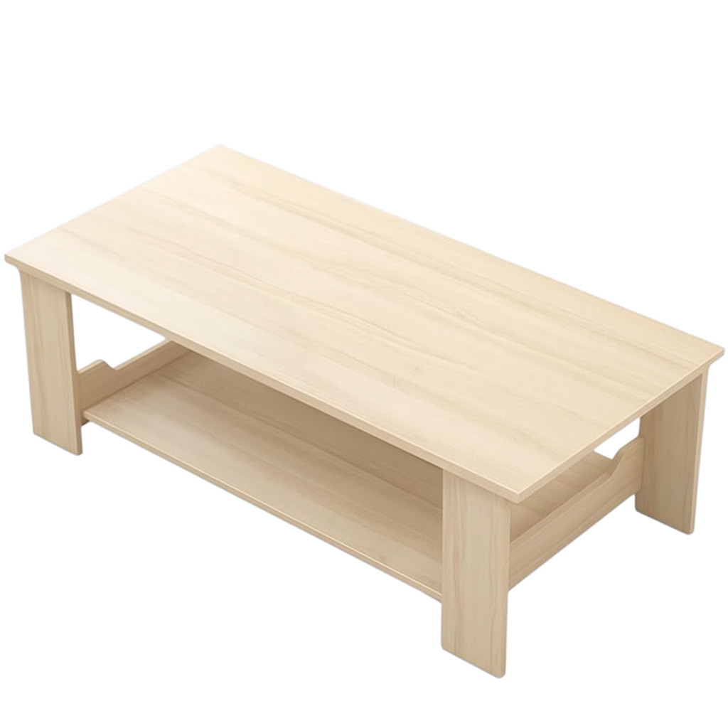 2 Tier Coffee Table with Open Shelves