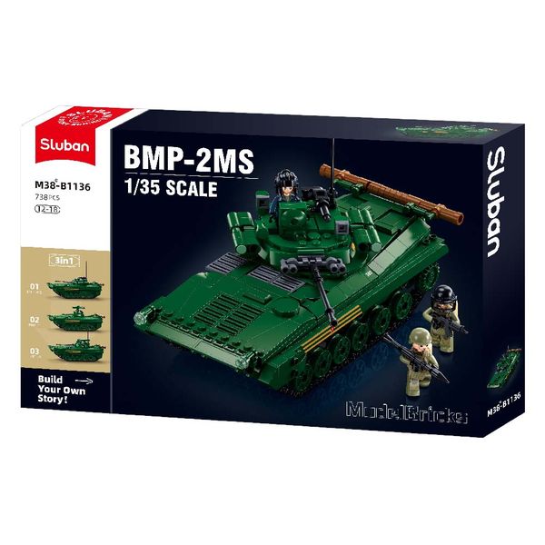 Sluban Building Set: Model Bricks - BMP Infantry Fighting Vehicle - 738 Pieces