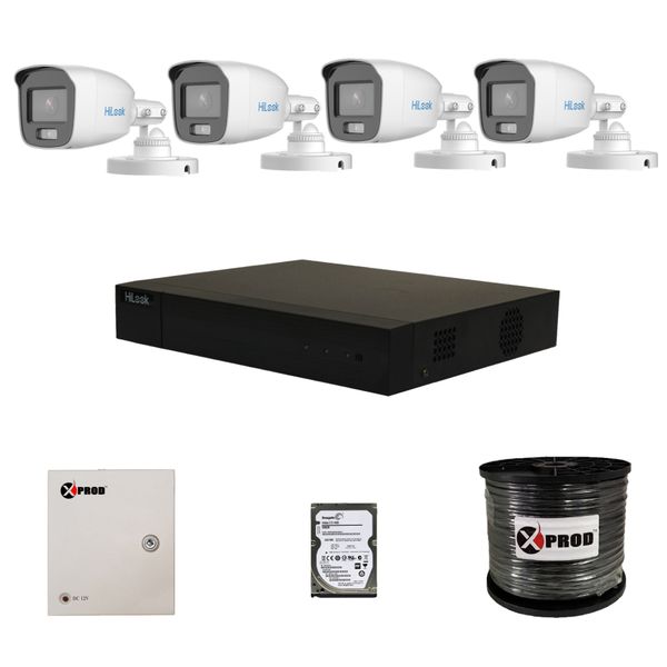 Hilook 4 Channel 1080p ColorVu Complete Kit