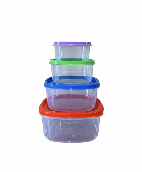 Continental 4 piece rainbow food containers