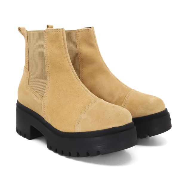 Usaflex Chelsea Chunky Suede Boot - Almond