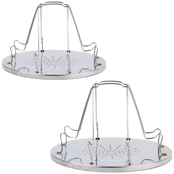 Camping Outdoor Stainless Steel Bread Toast Set of 2 (22cm)