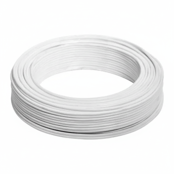 White Flat Cable Ripcord 20m x 0.5mm for Electrical Applications