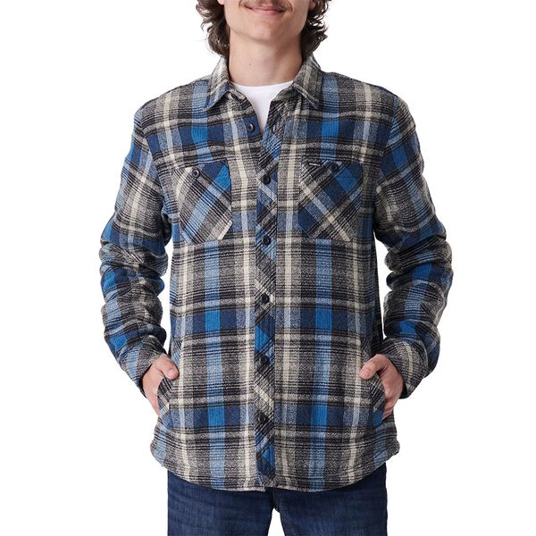ONeill-Mens-Redmond Sherpa Flannel Ls Shirt-Black