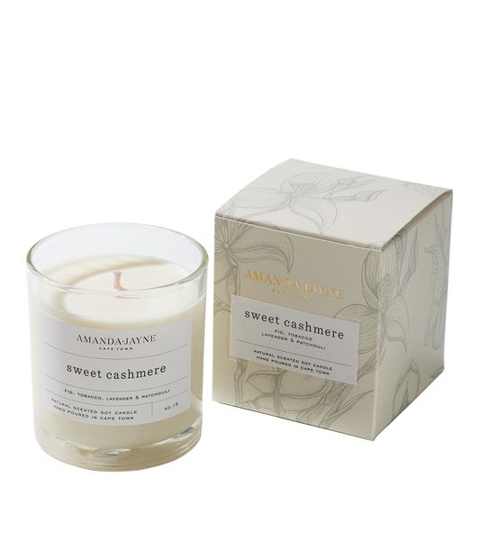 Amanda-Jayne Sweet Cashmere Glass Candle 220g