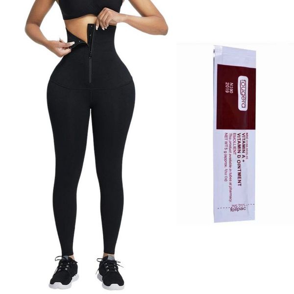 ZIPPER&amp;Hooks Tummy Snatch High Waist Leggings with a ZIPPER &amp; FOUGERA Cream