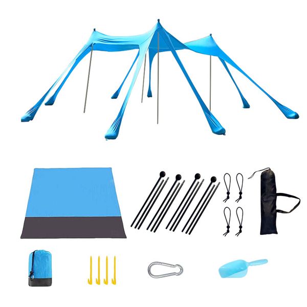 Outdoor Beach Stretch Canopy Tent Portable Lawn Camping Fishing Tent-9FT