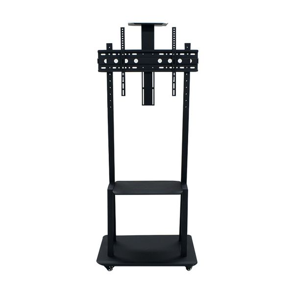 Mobile TV Stand With Wheels For 32-75 inch Flat Screens Height Adjustment