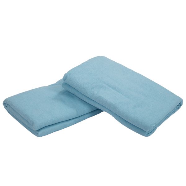2X 100% Cotton Cotbed Fitted Flat Waterproof Sheets 100Cmx140Cm For Baby