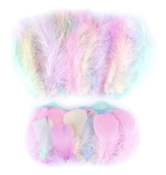 Craft DIY 100pcs Artificial Feathers For Decorations Set of 2- 6-12cm