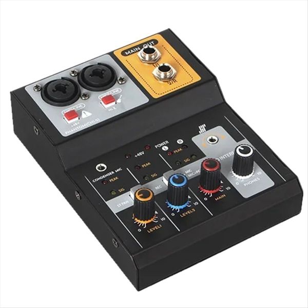 2-Way Recording Mixer Usb Computer External Sound Card Dj Mixer