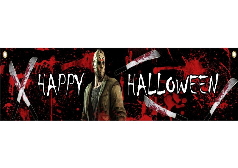Halloween Banner PVC Jason