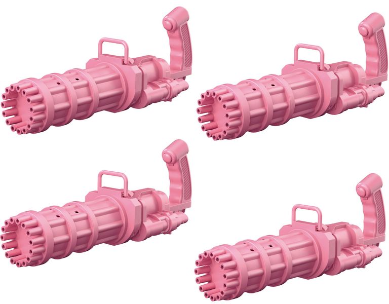 JB LUXX 38cm 15 HOLE Gatling Electric Bubble Machine - Set of 4