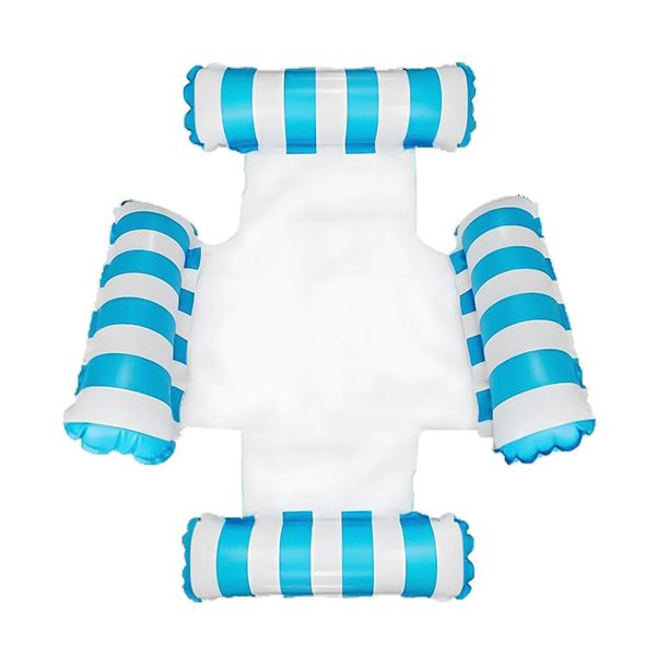 Inflatable Floating Pool Lounger Chairs Water Hammock Quadruple-Sided