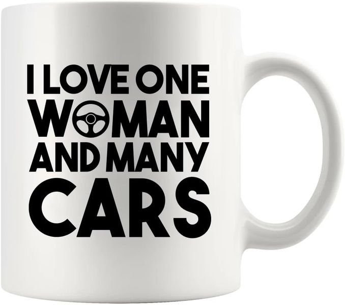 I love one woman and many cars - Valentines - Relationship mug