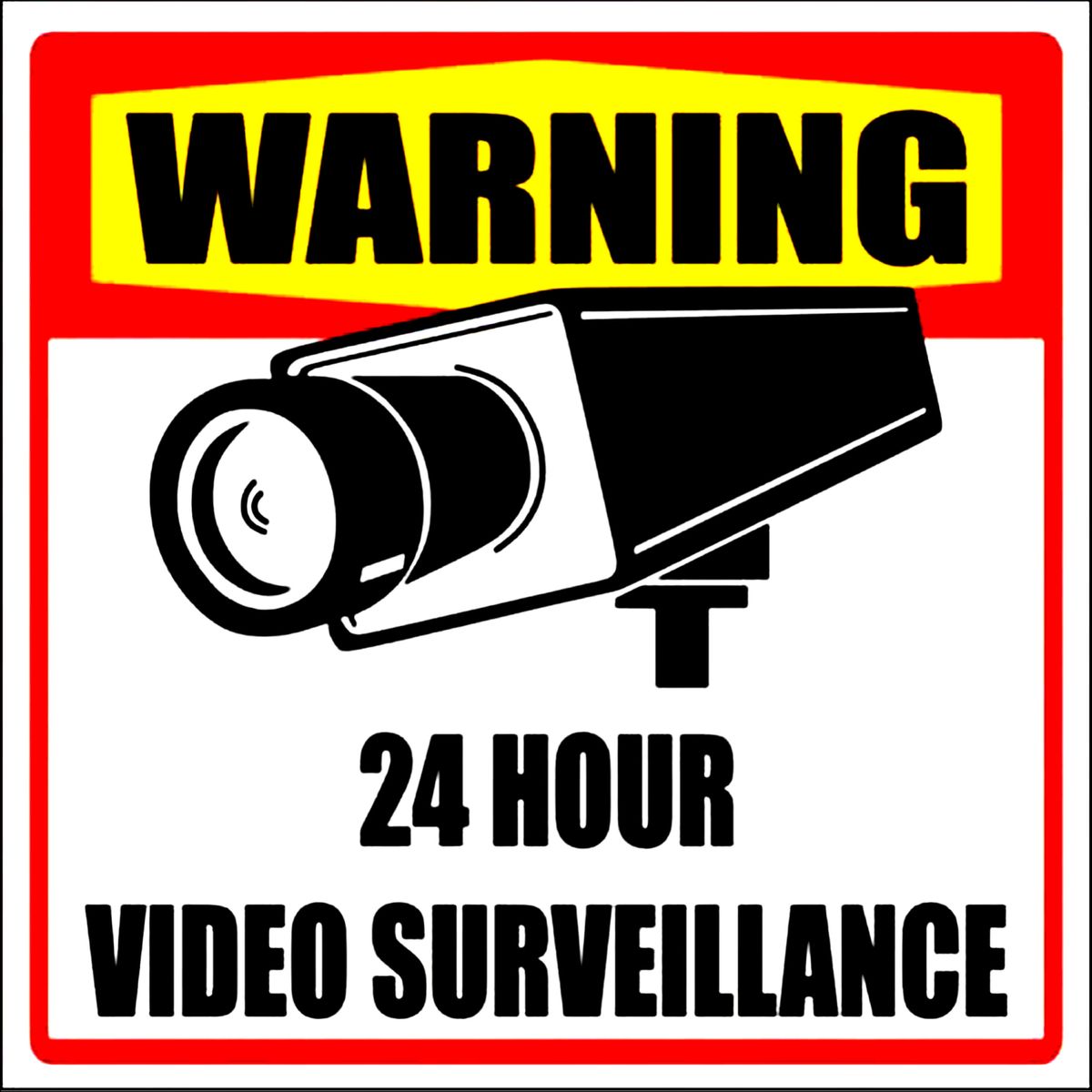 Warning 24 Hour Video Surveillance Sign-2 Pack | Shop Today. Get it ...