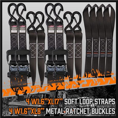 4Peice Adjustable Elastic Tie Down Straps