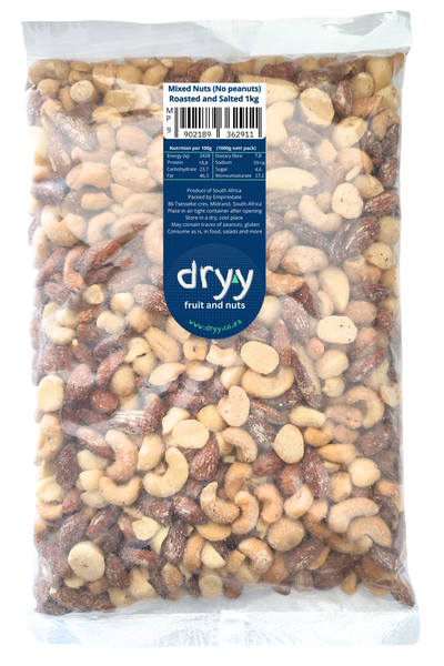 Mixed Nuts (No Peanuts) Roasted and Salted 1kg