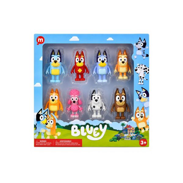 Bluey 8-Piece Figure Toy Set