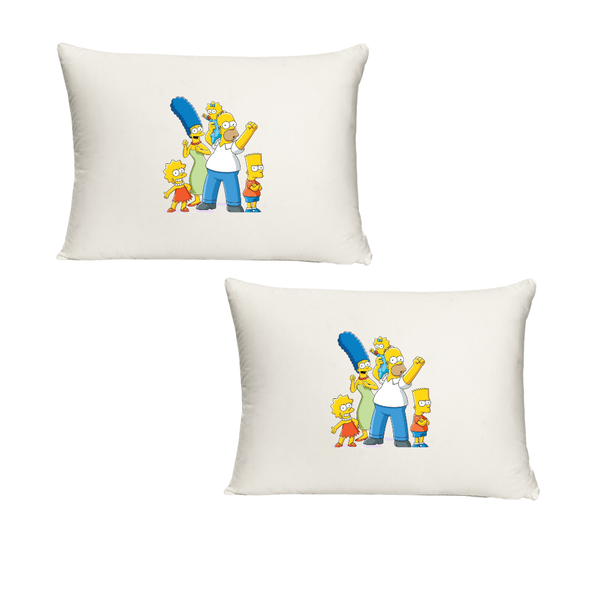Katz Designs - Twin Standard Pillow Cases The Simpson Family
