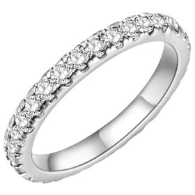 Silver Designer Eternity Ring with Crystals (Size P1/2) | Buy Online in ...