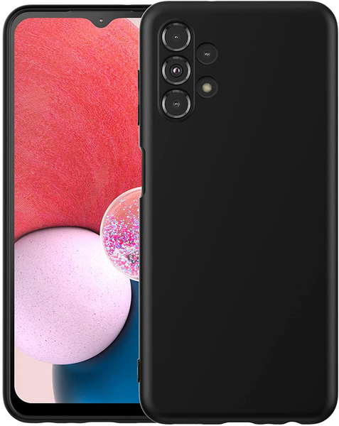 Nesty Black Silicone Cover Compatible with Samsung Galaxy A13 4G with Camera Cut - Out