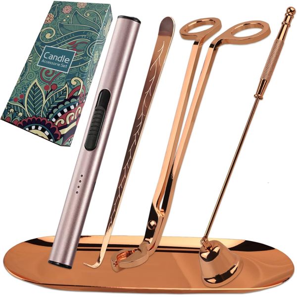5-in-1 Candle Tool Set Lighter Wick Trimmer Extinguish Accessory