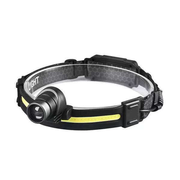 Flexible COB Headlamp with Motion Sensor, Rechargeable, IP44 Waterproof