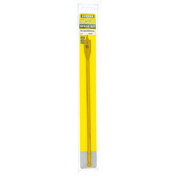EUREKA DRILL BITS Spade Flat Titanium 16 x 300mm Q:1 for Wood 4BC60U