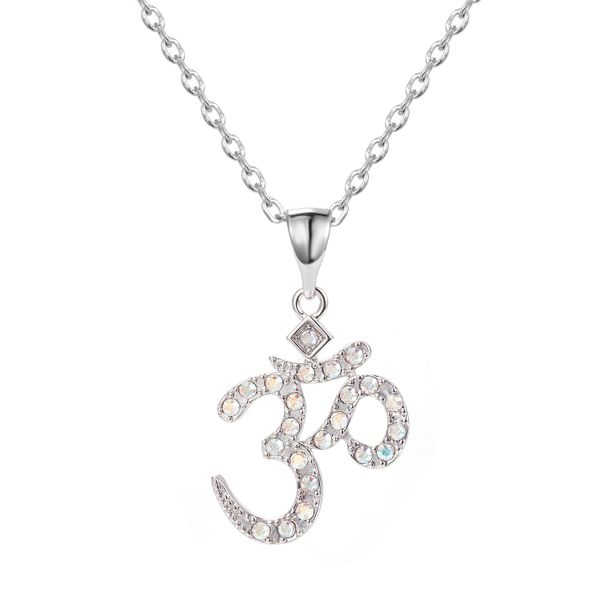 Crystalize Aum Necklace with Swarovski® Crystal-AB