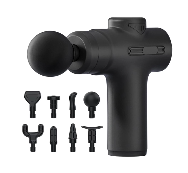 Mini Massage Gun, Professional Massager, USB Charging, 8 Massage Heads