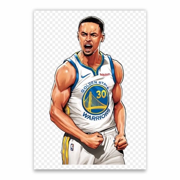 Stephen Curry Cartoon Poster - A1