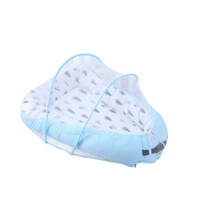 Baby Bassinet Bed With Mosquito Net - White & Sky Blue | Buy Online in ...