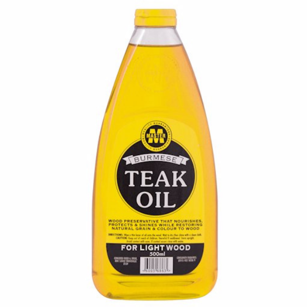 Burmese Teak Oil for Light Wood Furniture Oil 500ml Shop Today. Get