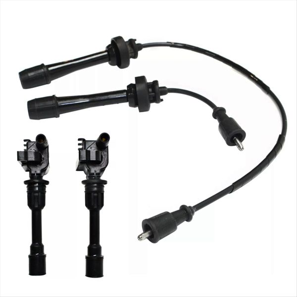 Car Ignition Coil and Spark Plug Wire Kit for Protege Compatible with Mazda