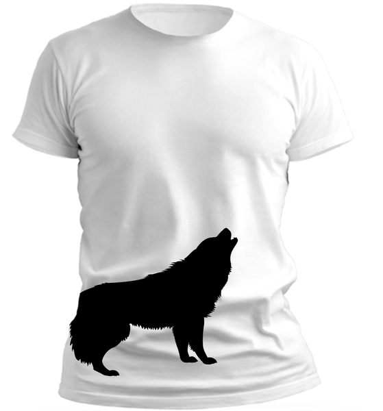 PepperSt Men's White T-Shirt - Black Howl