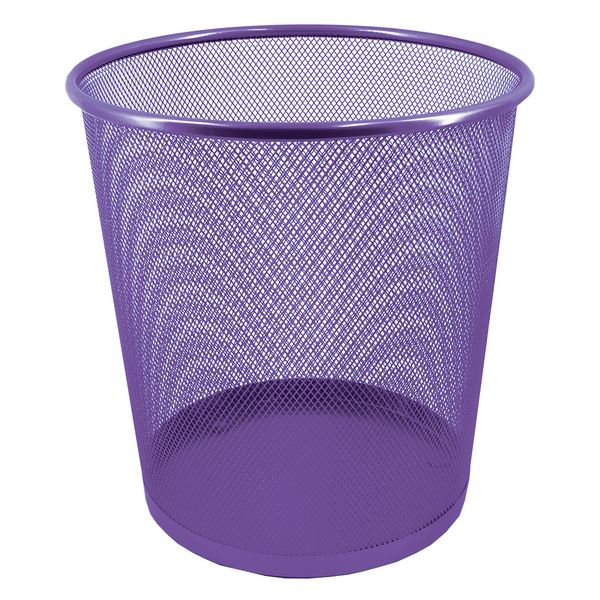 SDS: M900 Wire Mesh Metal Round Waste Bin Purple