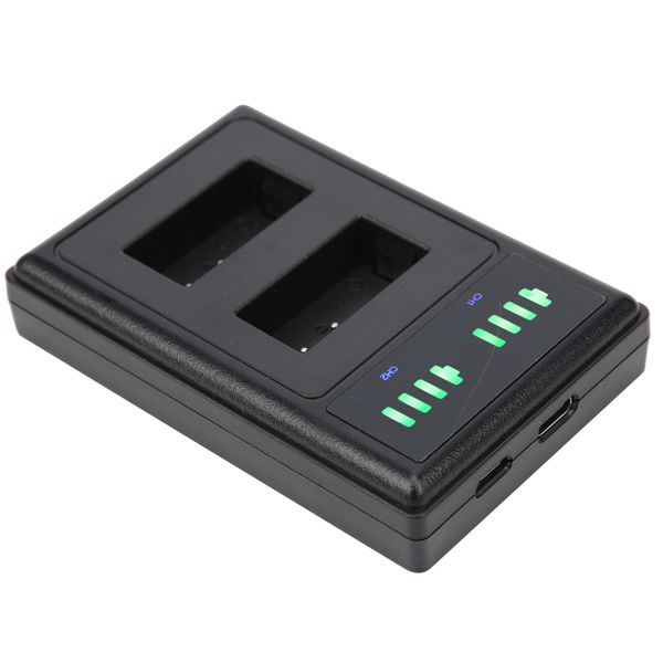 Dual EN-EL20 Charger with Micro/Type-C &amp; LCD Display