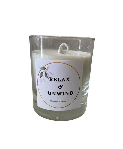 Transparent, White Wax Cm Citrus Candle