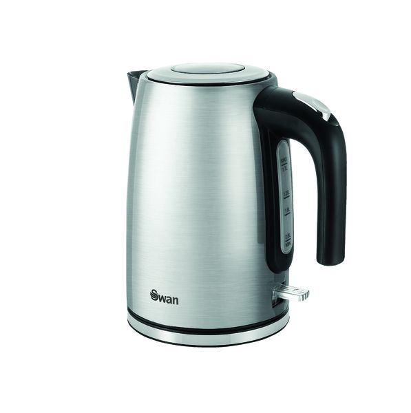 Swan Townhouse 1,7 Litre Stainless Steel Cordless Kettle Silver