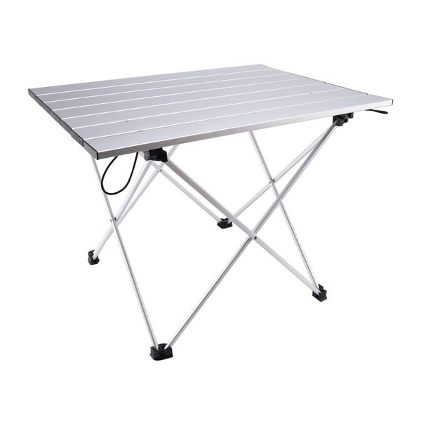 Portable Folding Aluminium Roll Up Camping Table Outdoor Indoor Picnic