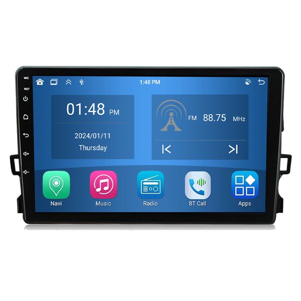 4G+64G Car Radio CarPlay GPS Compatible with Auris 1 E150 2006 - 2012
