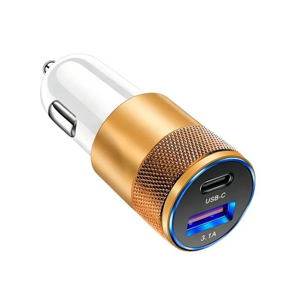 Platinum Silver 3.1A Usb+Pd Metal Car Charger 15 image