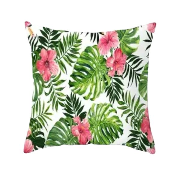 Island Leafy Tropical Plush Luxury Continental Cushion Covers - 60cm x 60cm