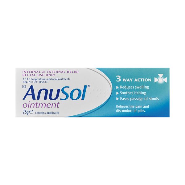 AnuSol Haemorrhoids Ointment 25g, For Relief From Piles.