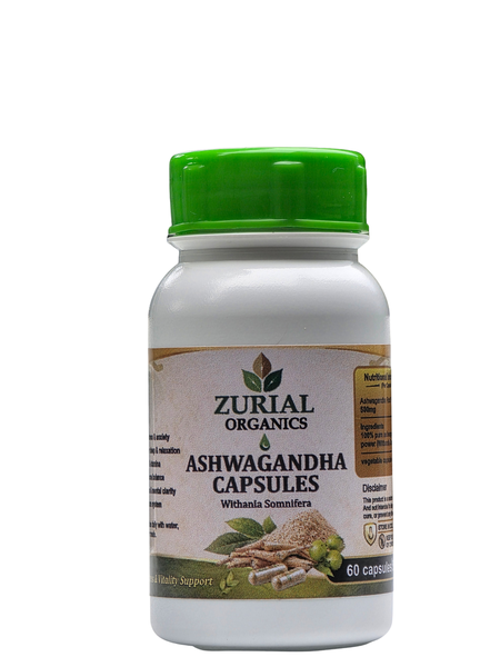 Zurial Organics Ashwagandha 60 Capsules