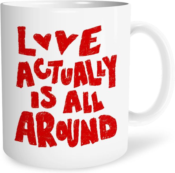 Love is all around -Father's day-Mother's day-Valentines-Christmas Mug