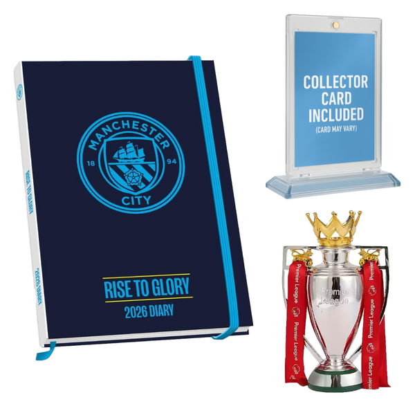 Manchester City 1 of One Gift Set - Diary with Collector's Card and Trophy