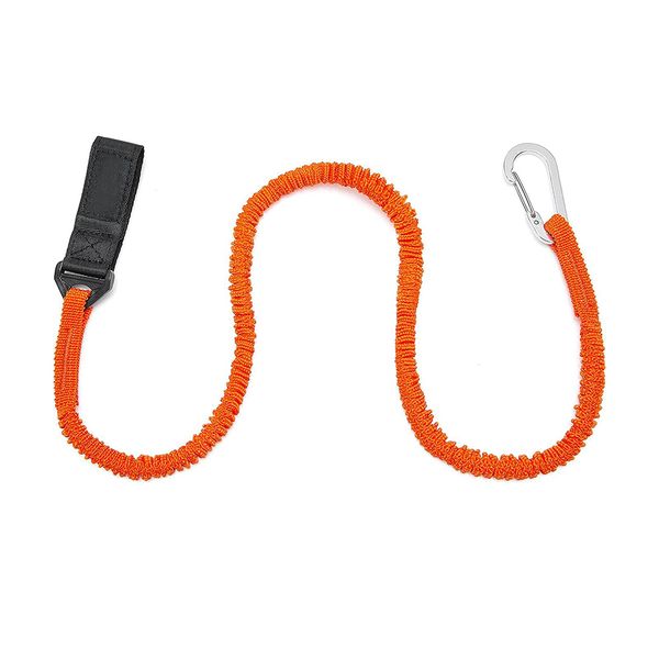 Anti-lost Adjustable Elastic Kayak Paddle Leash with Safety Hook